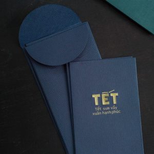 Bao Lì Xì Ép Kim Nhũ Vàng Chữ Tết – Lộc – Phúc 8x17,5cm – CBN Design