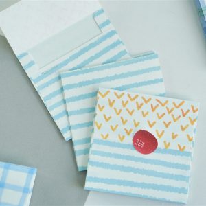 Bì Thư Vuông 10x10cm Hoạ Tiết Tối Giản, 10 Mẫu, Tặng Sticker – CBN Design