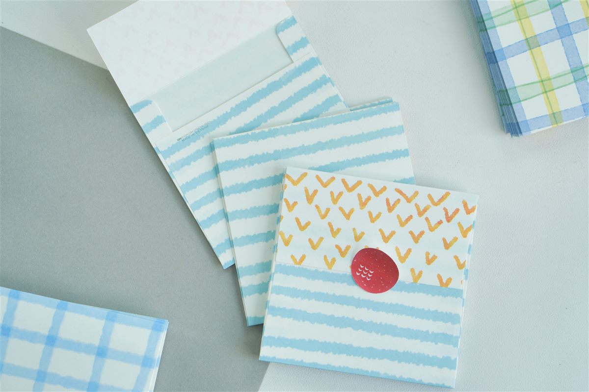 Bì Thư Vuông 10x10cm Hoạ Tiết Tối Giản, 10 Mẫu, Tặng Sticker – CBN Design