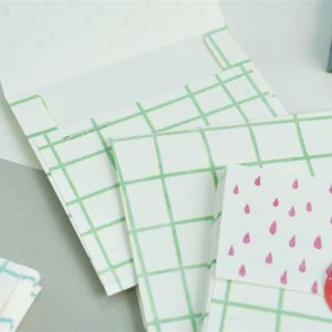 Bì Thư Vuông 10x10cm Hoạ Tiết Tối Giản, 10 Mẫu, Tặng Sticker – CBN Design