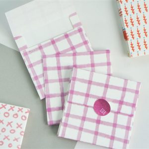 Bì Thư Vuông 10x10cm Hoạ Tiết Tối Giản, 10 Mẫu, Tặng Sticker – CBN Design