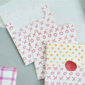 Bì Thư Vuông 10x10cm Hoạ Tiết Tối Giản, 10 Mẫu, Tặng Sticker – CBN Design